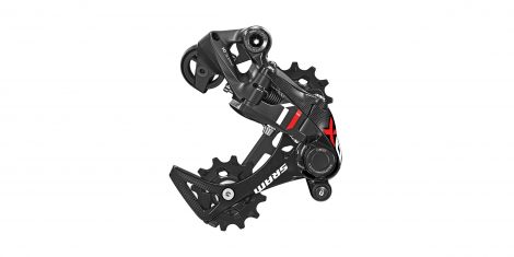 Schimbator SRAM X01 DH 10 Pinioane Cusca medie Negru-Rosu